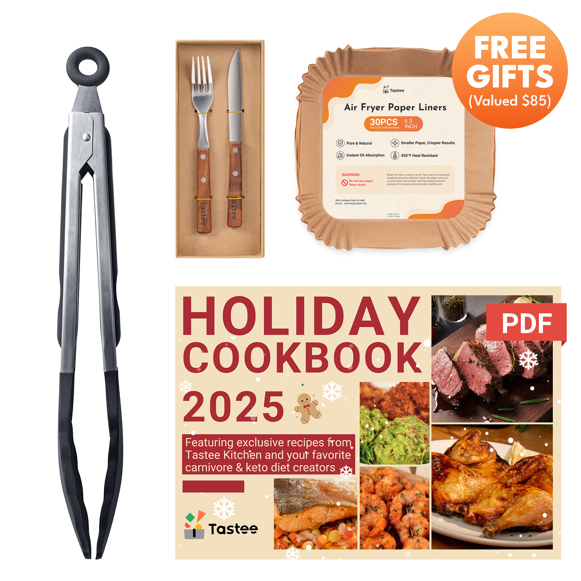 Tastee Sensor Magic Smart Air Fryer (Ceramic Coated)+Ceramic Bacon Grease Container