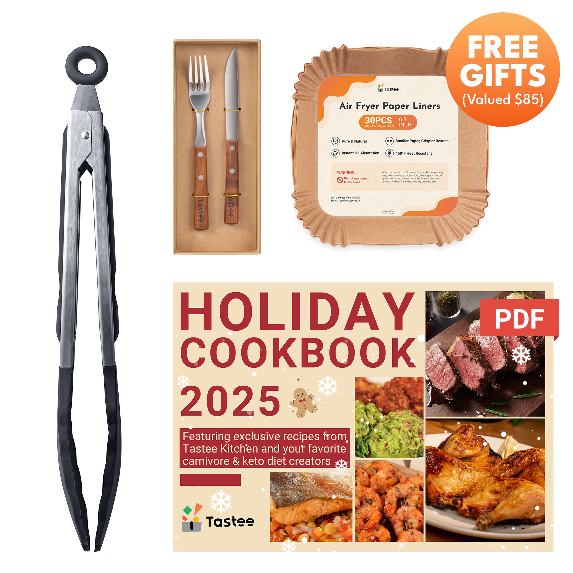 Tastee Sensor Magic Smart Air Fryer (Ceramic Coated)+Paper Liners