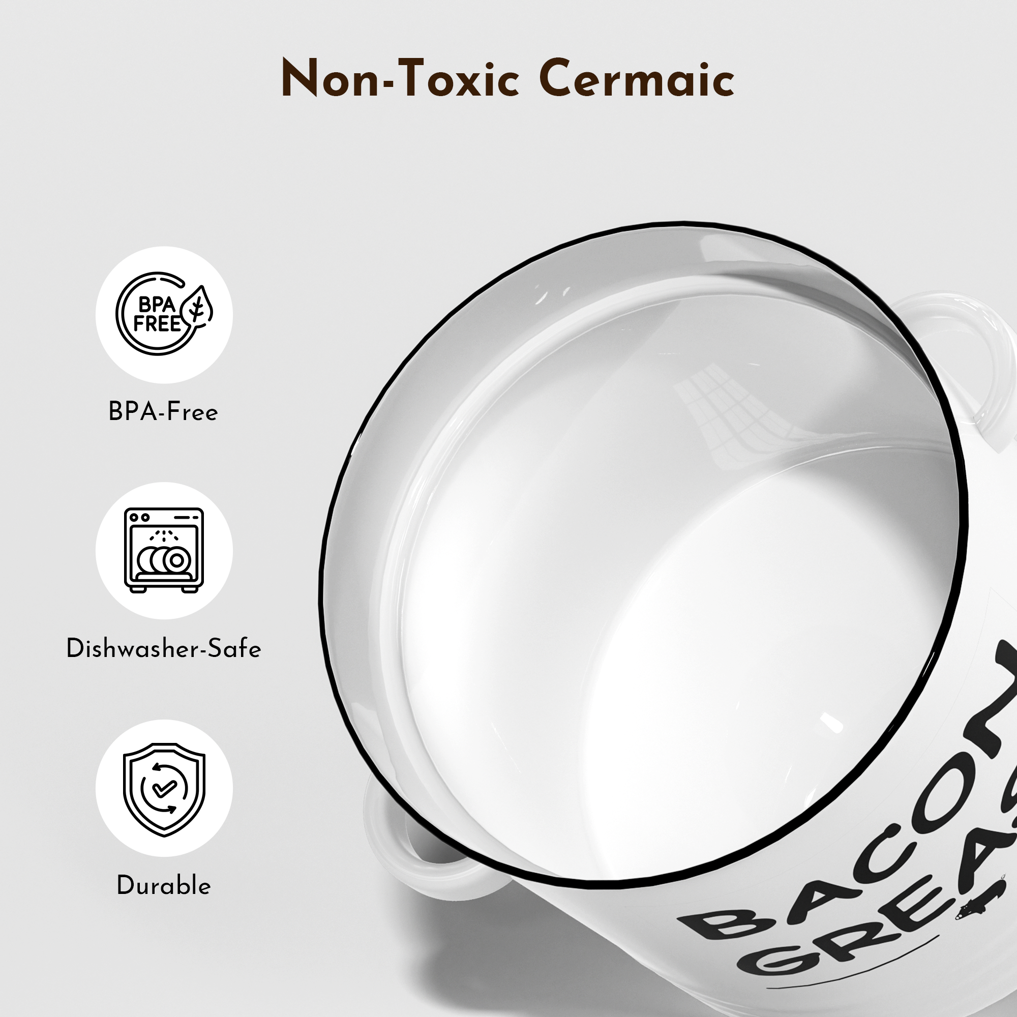 Tastee Ceramic Bacon Grease Container