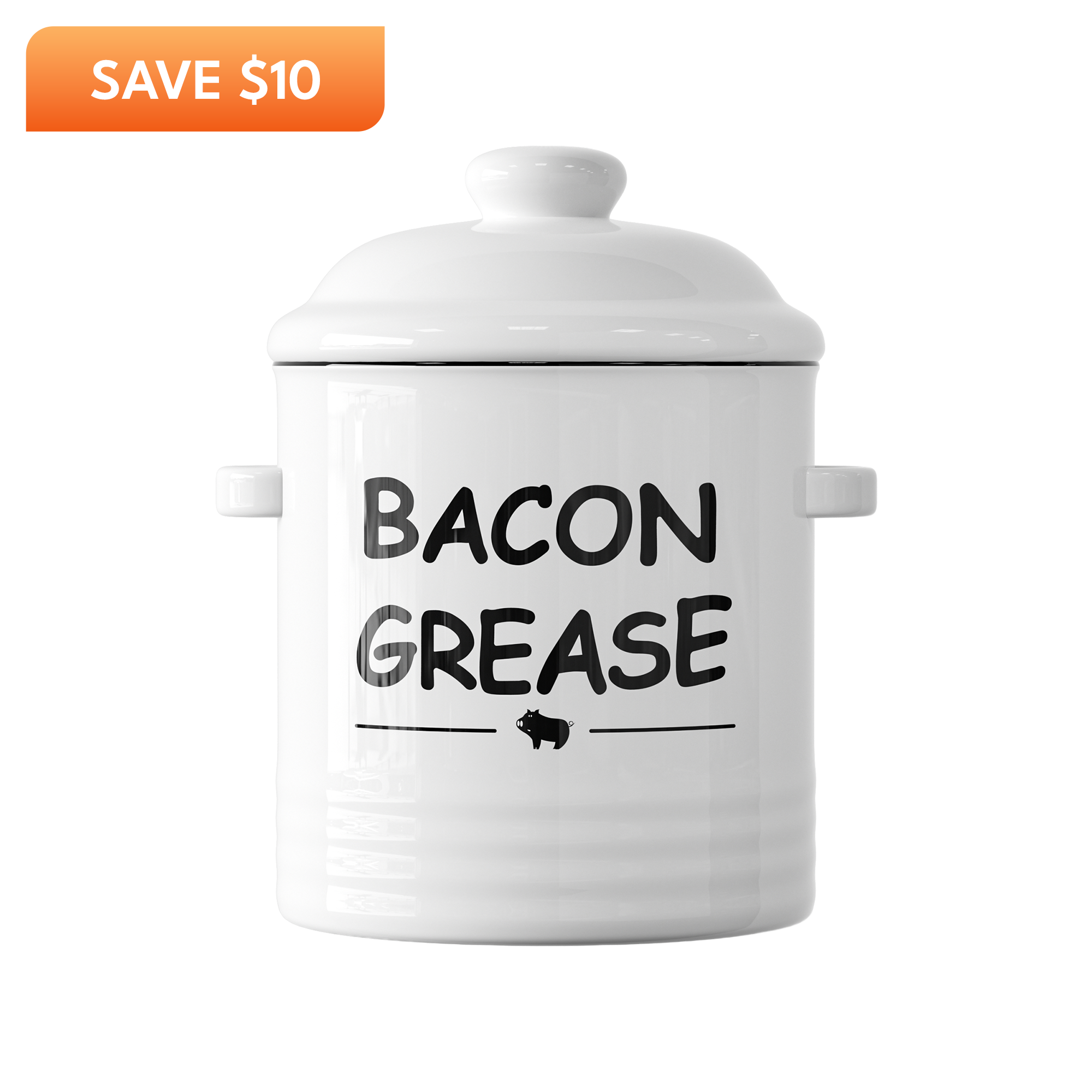 Tastee Ceramic Bacon Grease Container