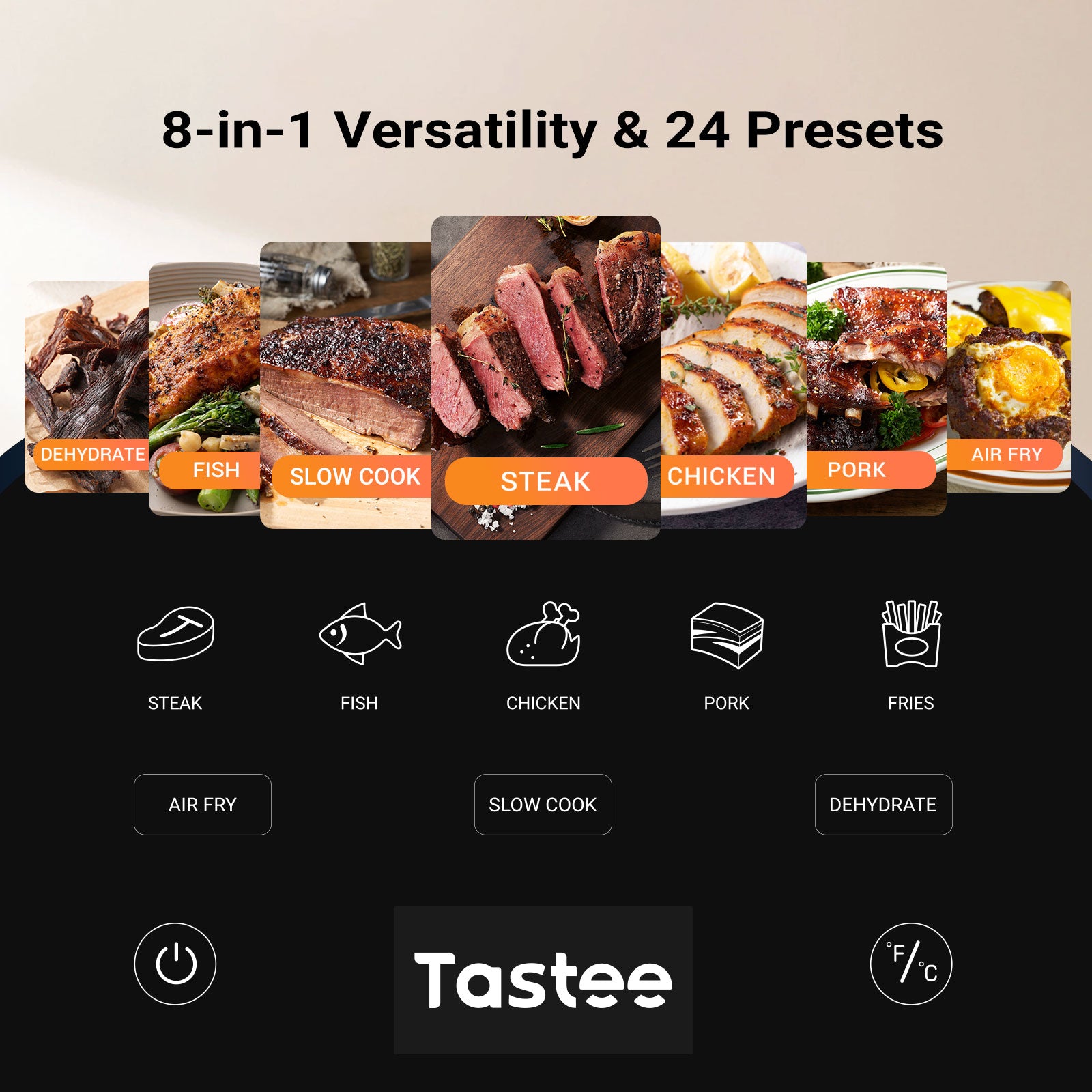 Tastee Sensor Magic Smart Air Fryer (Non Toxic Ceramic Coated)