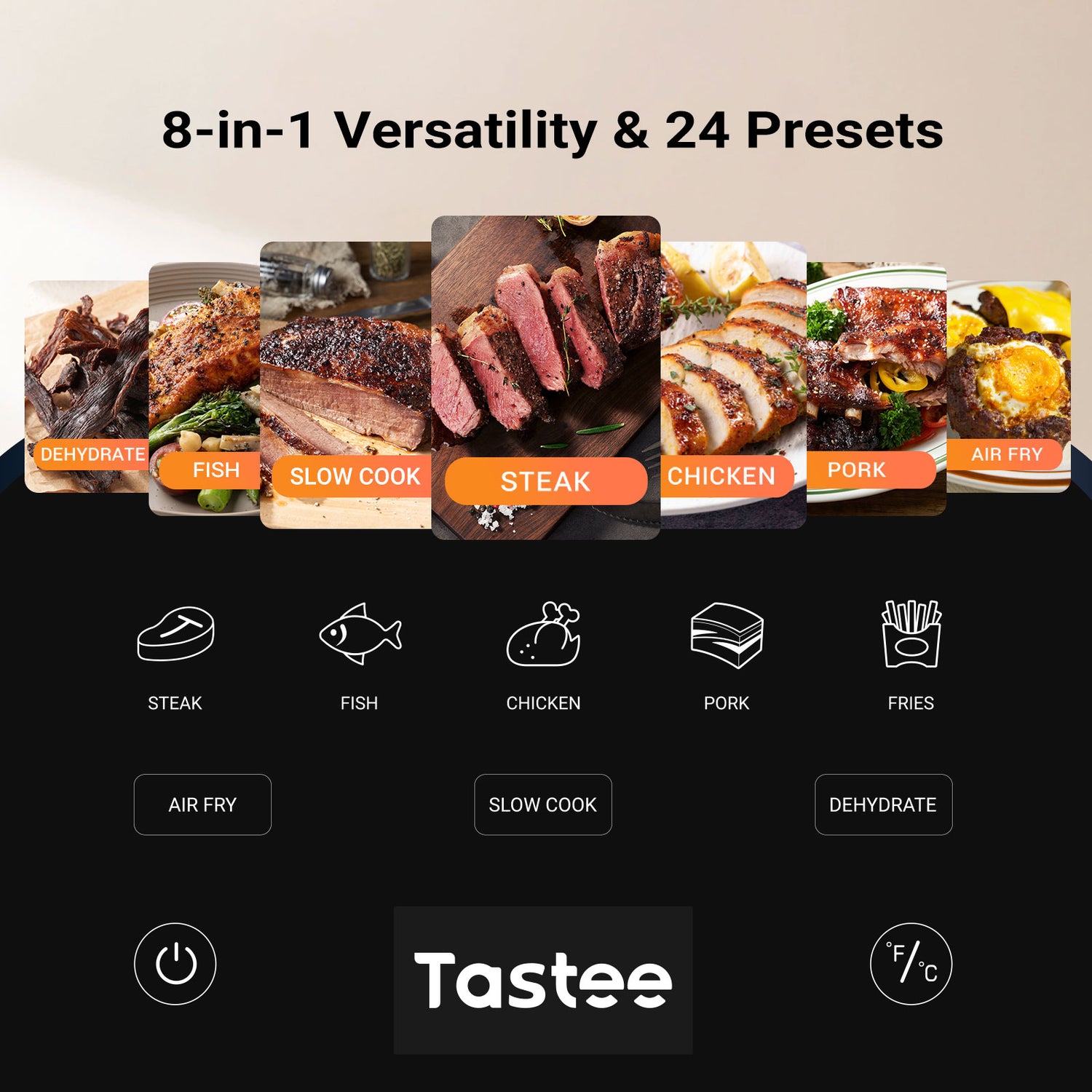 Tastee Sensor Magic Smart Air Fryer (Non Toxic Ceramic Coated)