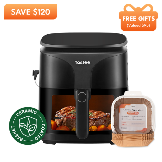 Tastee Sensor Magic Smart Air Fryer (Ceramic Coated)+Paper Liners