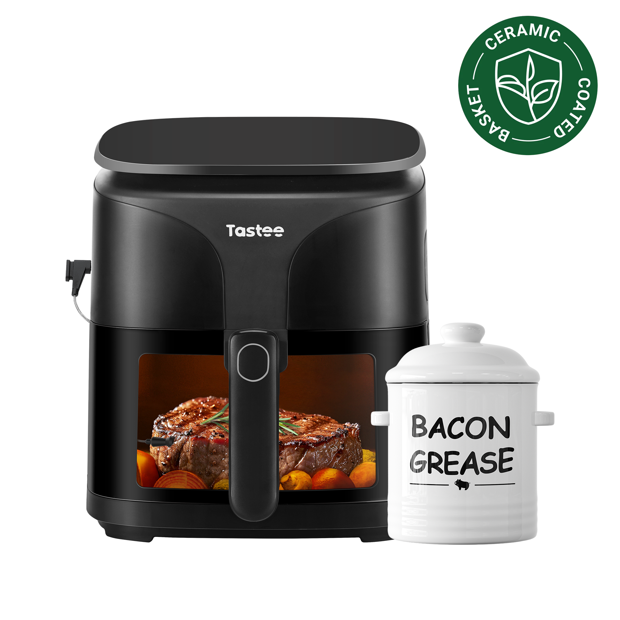 Tastee Sensor Magic Smart Air Fryer (Ceramic Coated)+Ceramic Bacon Grease Container