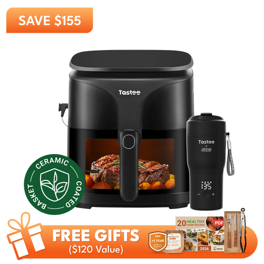 Tastee Sensor Magic Smart Air Fryer (Ceramic Coated Basket) + Travel Coffee Mug (Tastee x SBG)