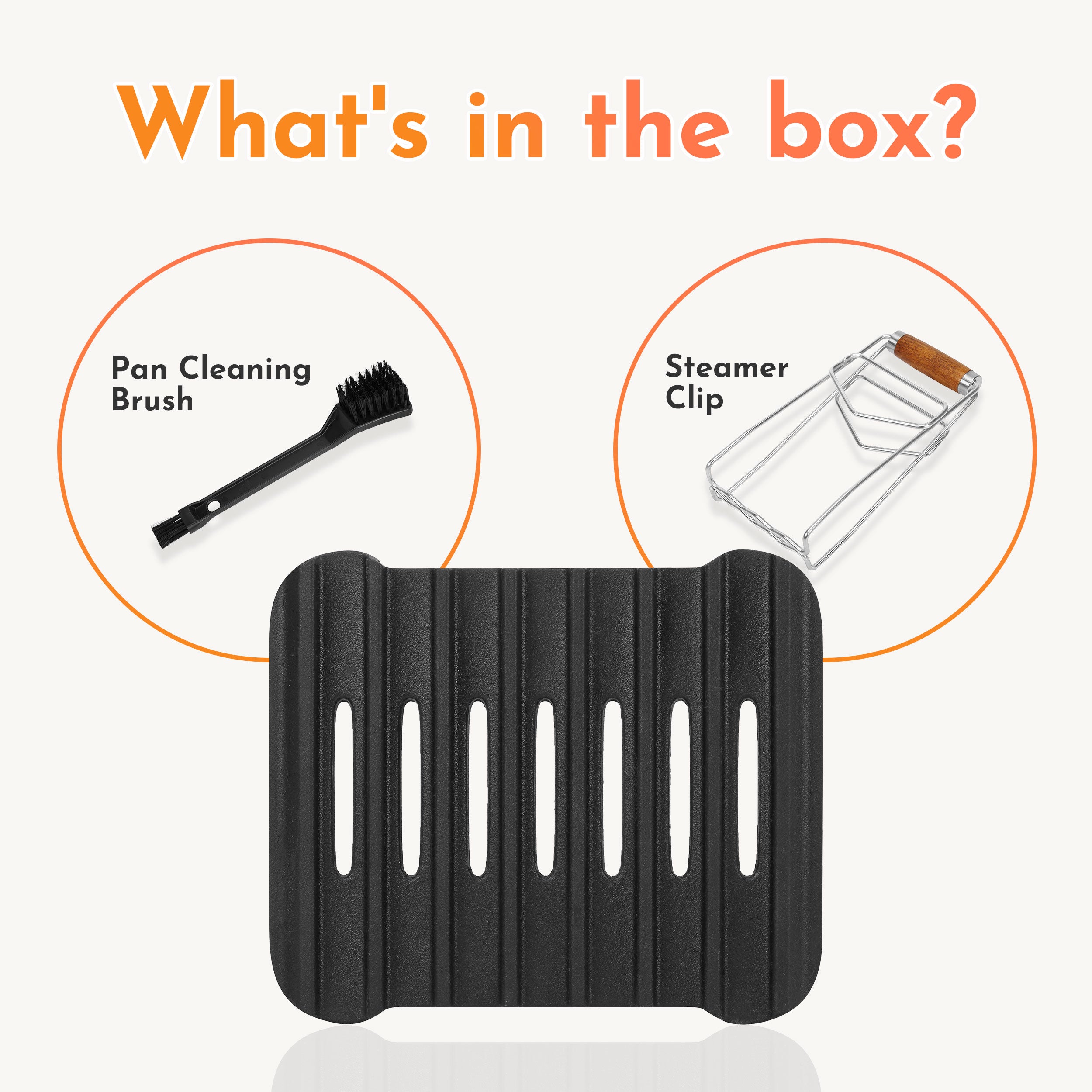 Tastee Cast Iron Grill Pan - for 4QT+ Square Air Fryers