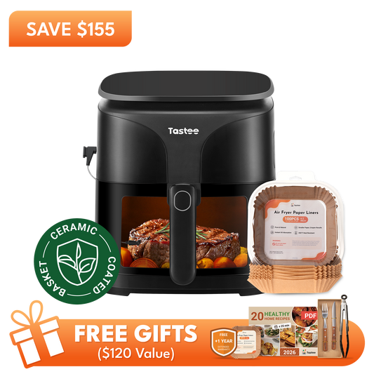 Tastee Sensor Magic Smart Air Fryer (Ceramic Coated Basket)+Paper Liners