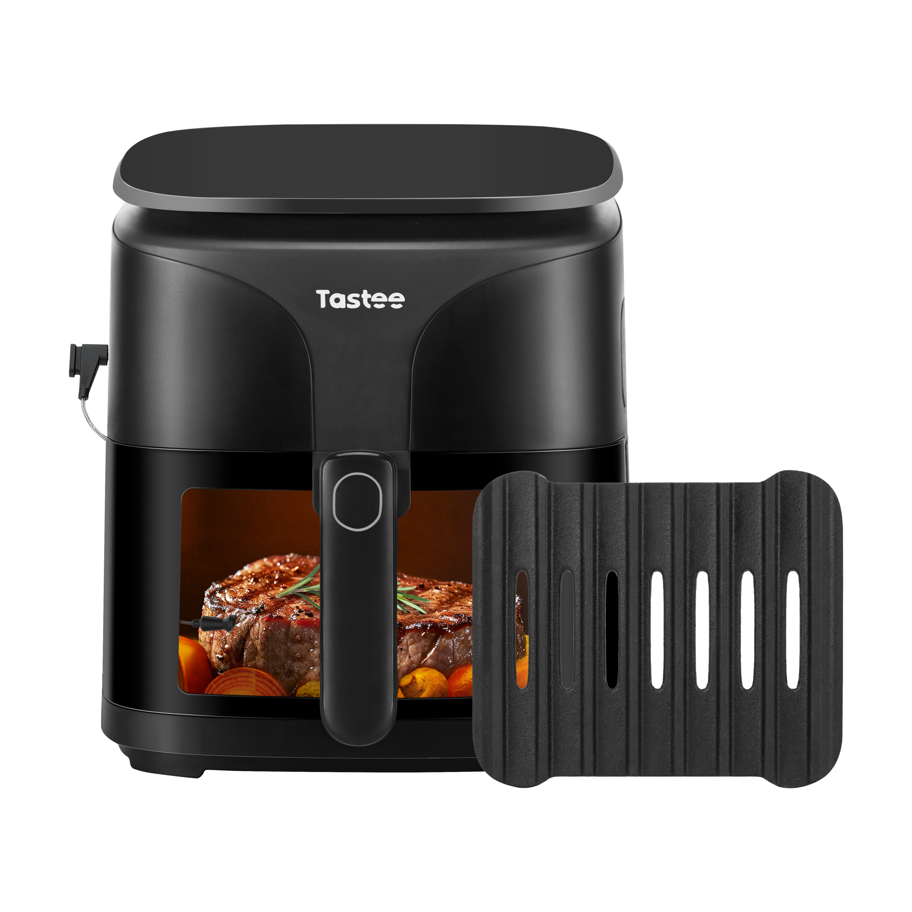 Tastee Sensor Magic Smart Air Fryer (Ceramic Coated)+Cast Iron Grill Pan