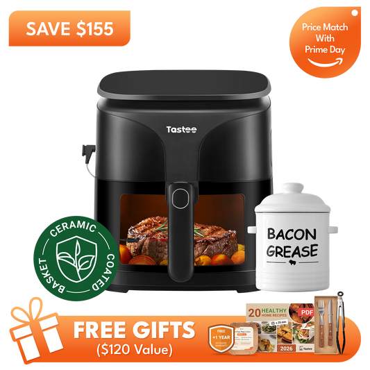Tastee Sensor Magic Smart Air Fryer (Ceramic Coated Basket) +Ceramic Bacon Grease Container