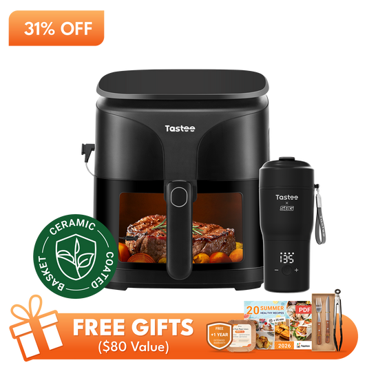 Tastee Sensor Magic Smart Air Fryer (Ceramic Coated Basket) + Travel Coffee Mug (Tastee x SBG)