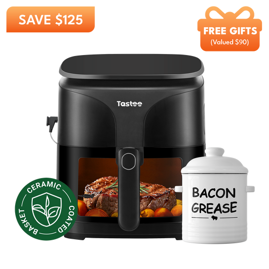 Tastee Sensor Magic Smart Air Fryer (Ceramic Coated Basket) +Ceramic Bacon Grease Container