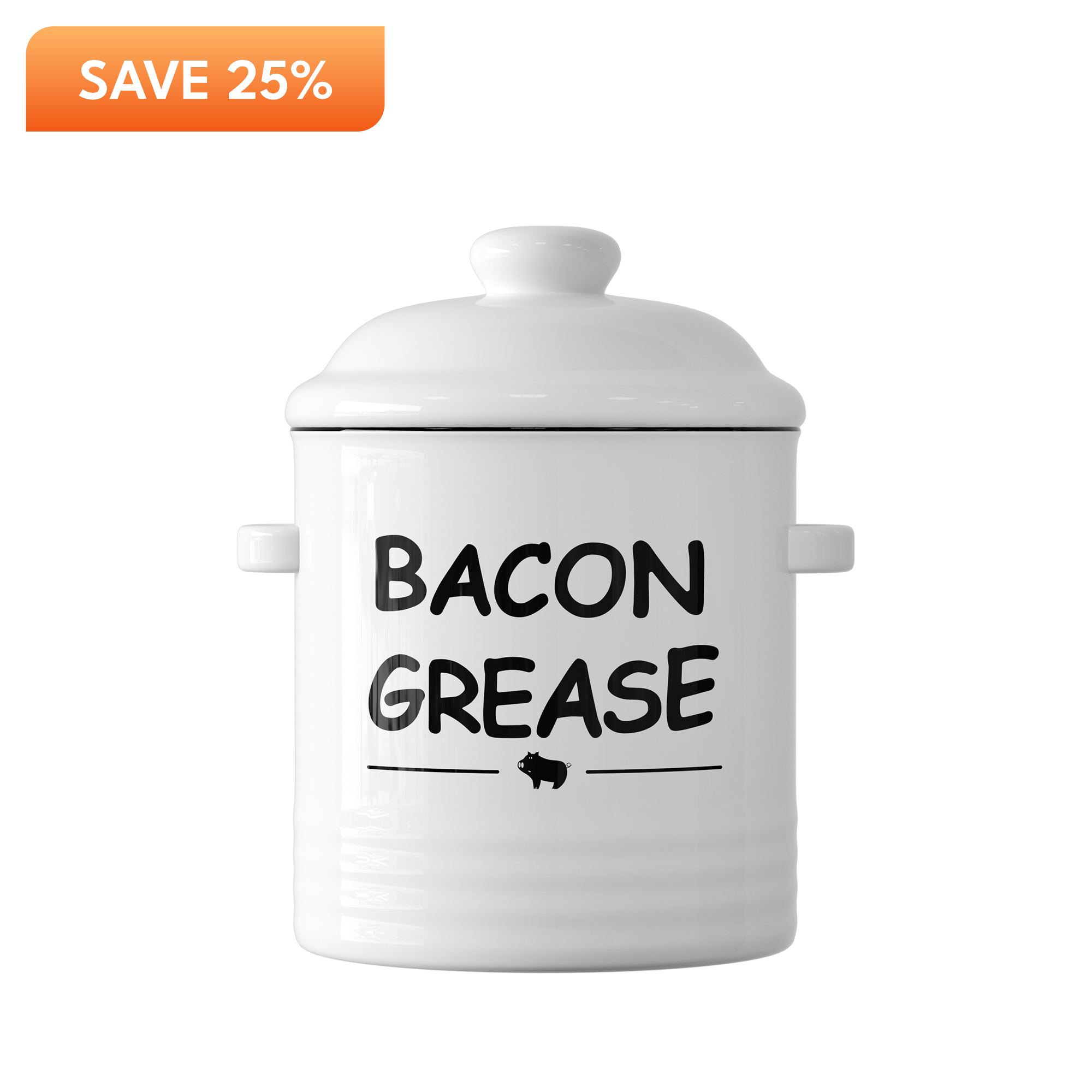 Tastee Ceramic Bacon Grease Container