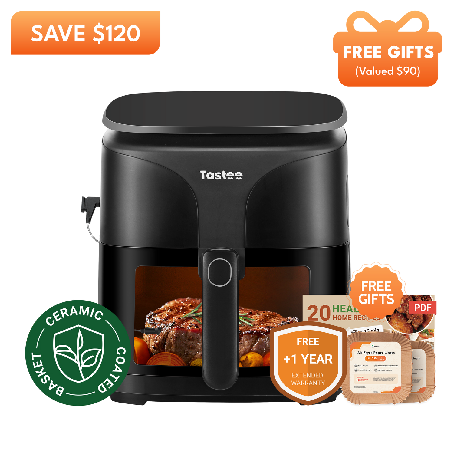 Tastee Sensor Magic Smart Air Fryer (Ceramic Coated)