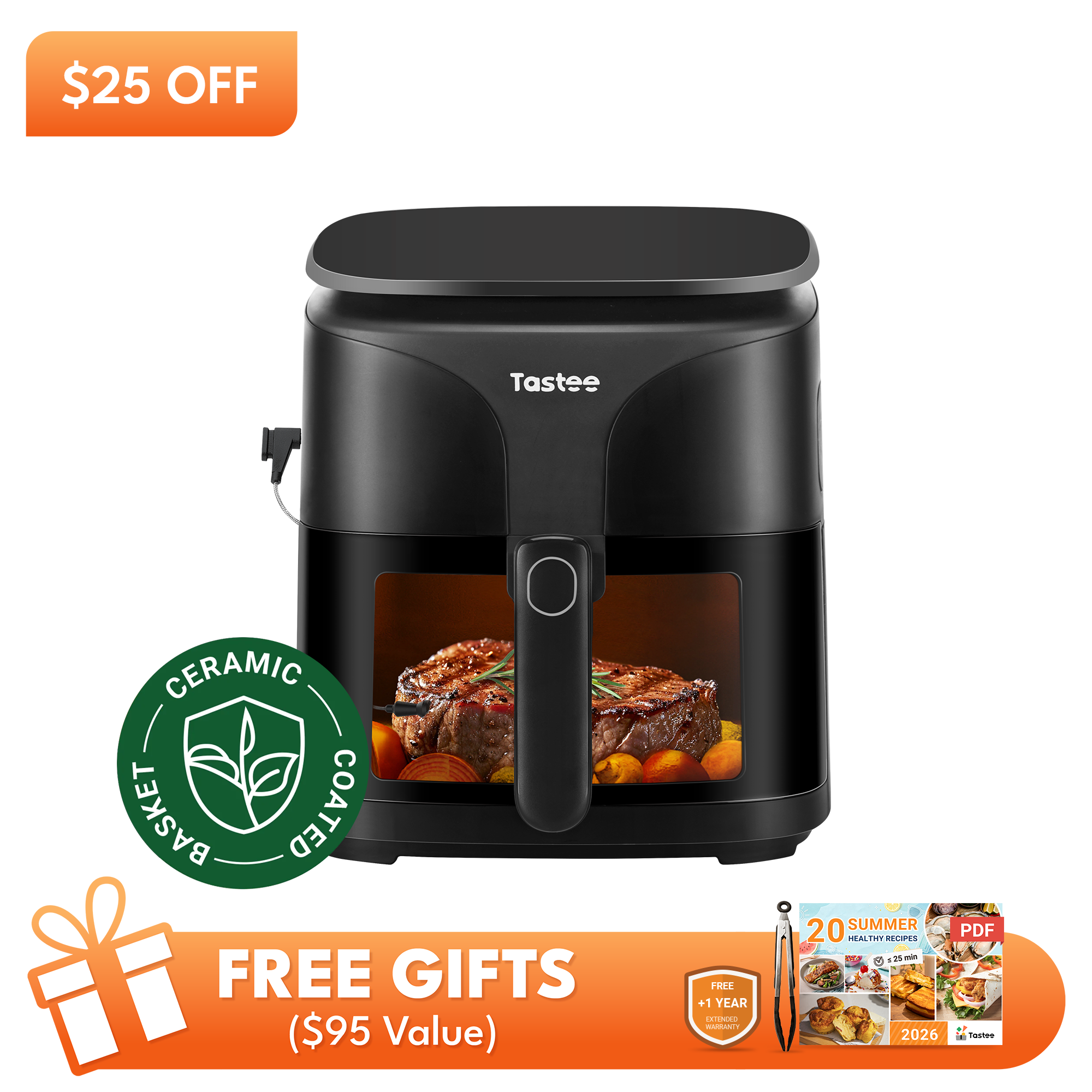 Tastee Sensor Magic Smart Air Fryer (Ceramic Coated)