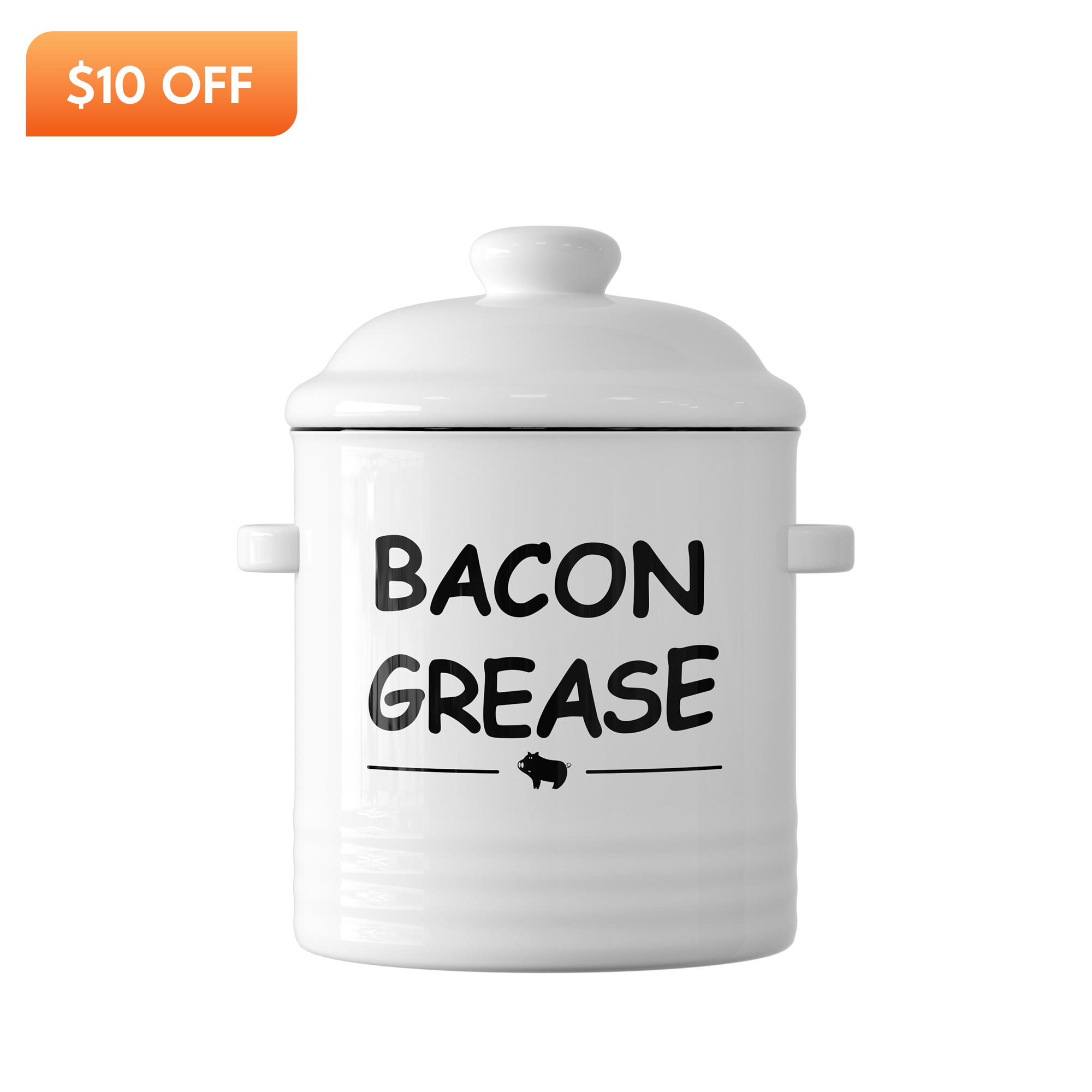 Tastee Ceramic Bacon Grease Container