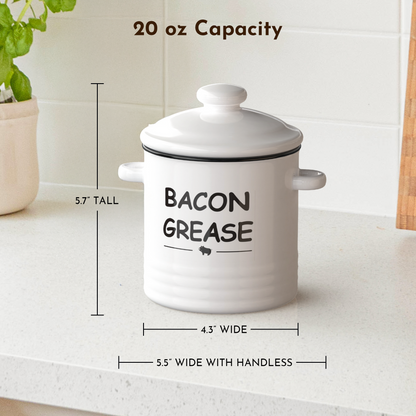 Tastee Ceramic Bacon Grease Container