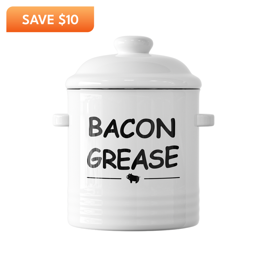 Tastee Ceramic Bacon Grease Container