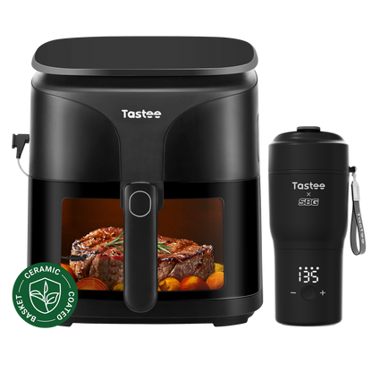 Tastee Sensor Magic Smart Air Fryer (Ceramic Coated Basket) + Travel Coffee Mug (Tastee x SBG)