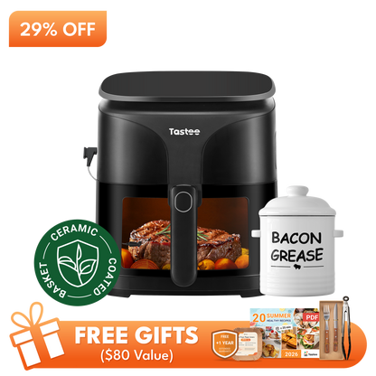 Tastee Sensor Magic Smart Air Fryer (Ceramic Coated)+Ceramic Bacon Grease Container
