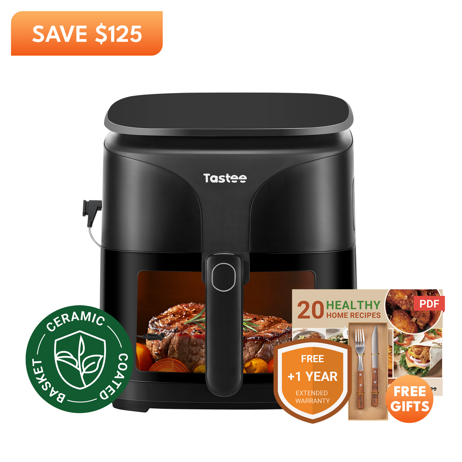 Tastee Sensor Magic Smart Air Fryer (Ceramic Coated Basket)