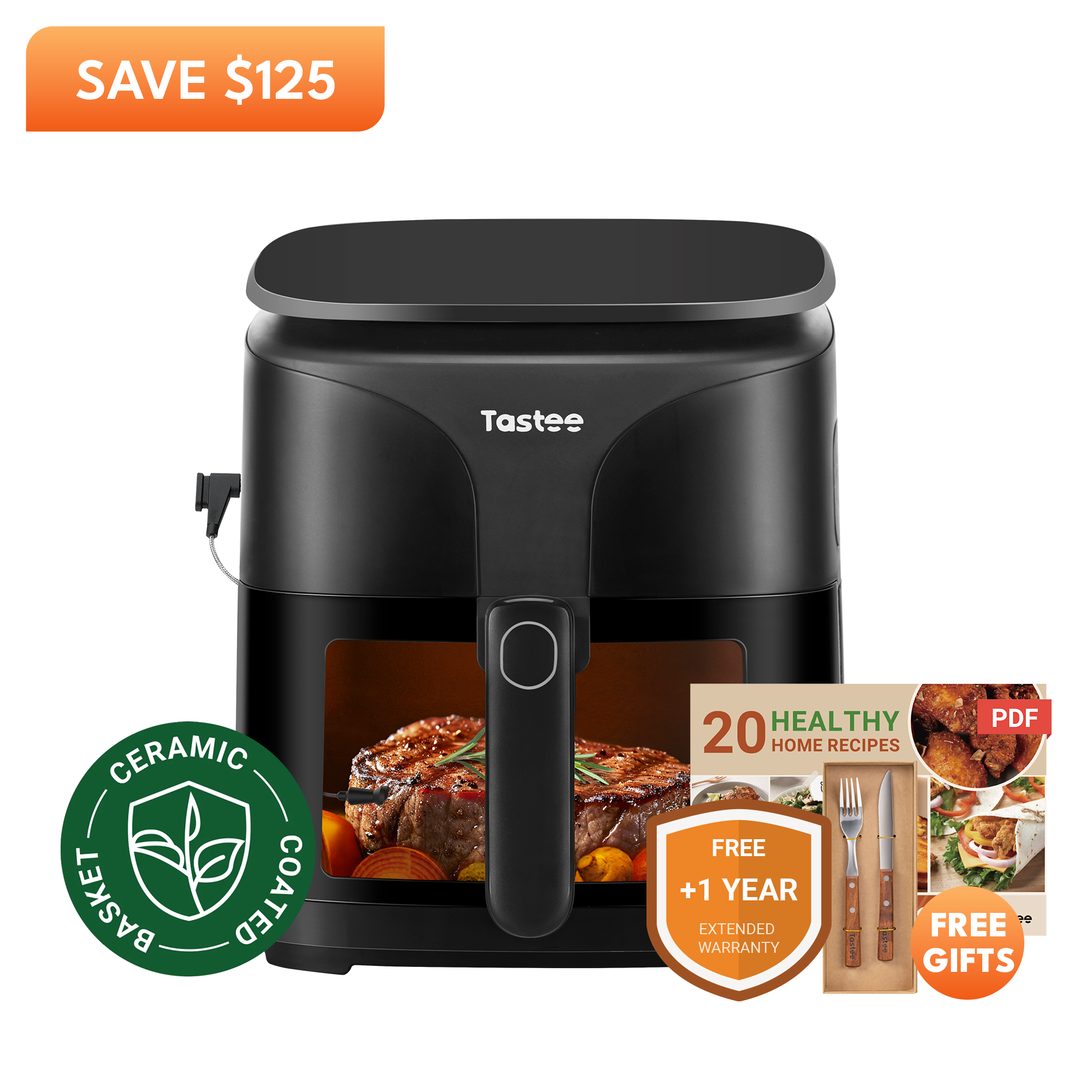 Tastee Sensor Magic Smart Air Fryer (Ceramic Coated Basket)