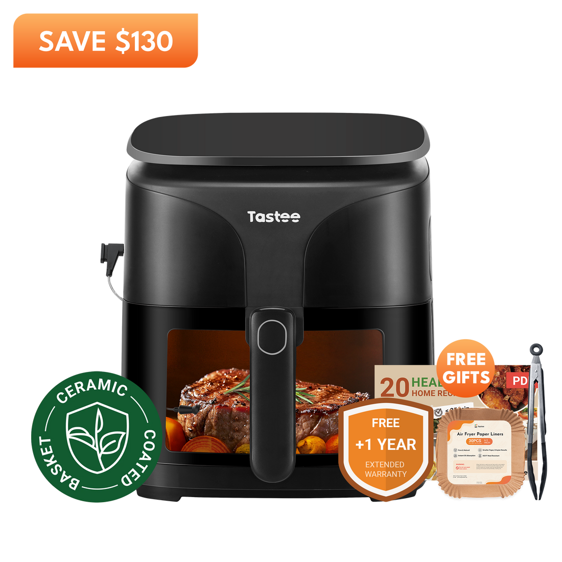 Tastee Sensor Magic Smart Air Fryer (Ceramic Coated)
