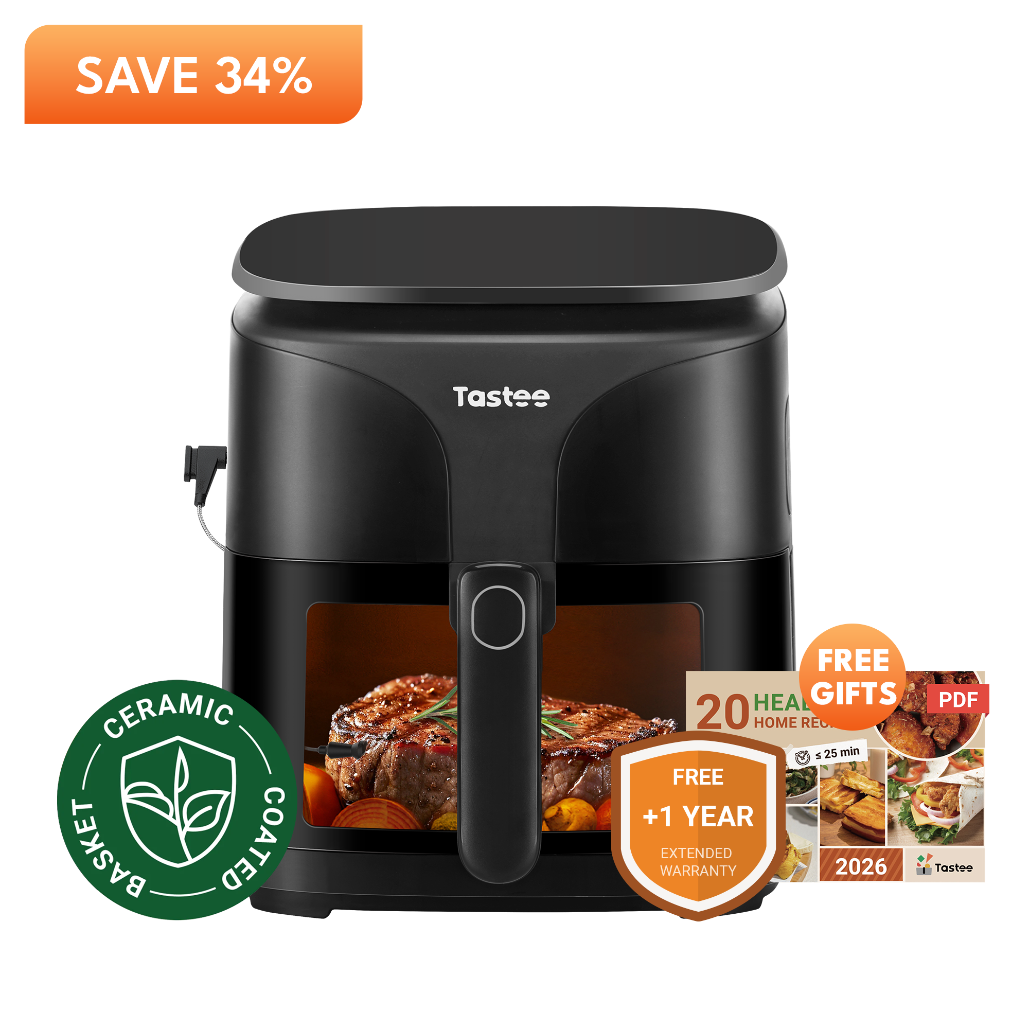 Tastee Sensor Magic Smart Air Fryer (Ceramic Coated Basket)