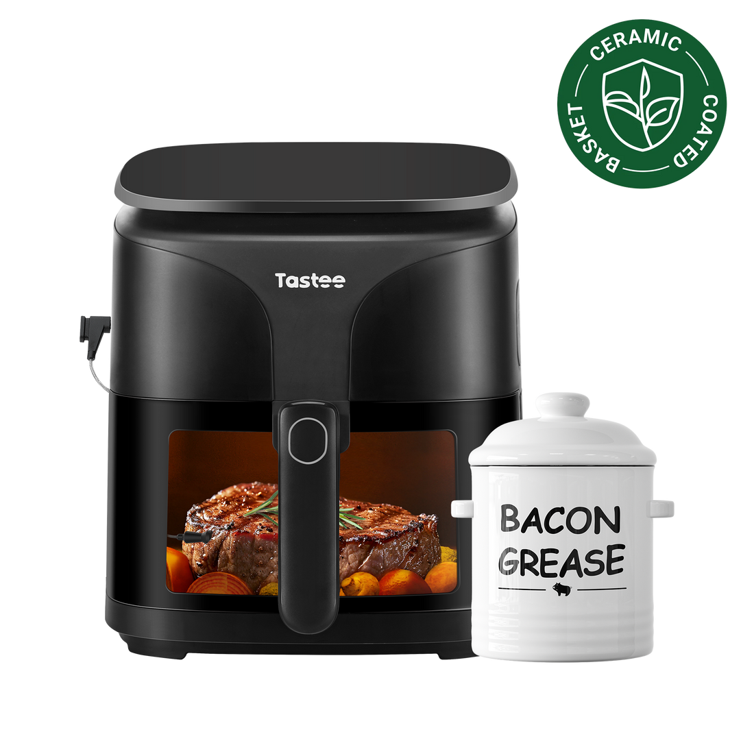 Tastee Sensor Magic Smart Air Fryer (Ceramic Coated)+Ceramic Bacon Grease Container