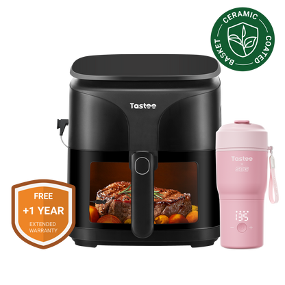 Tastee Sensor Magic Smart Air Fryer (Ceramic Coated) + Travel Coffee Mug (SBG Edition)