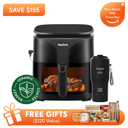 Tastee Sensor Magic Smart Air Fryer (Ceramic Coated Basket) + Travel Coffee Mug (Tastee x SBG)