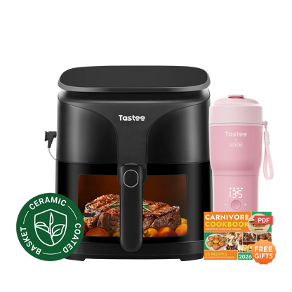 Tastee Sensor Magic Smart Air Fryer (Ceramic Coated) + Travel Coffee Mug (SBG Edition)