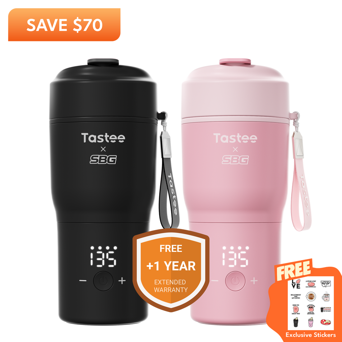 Tastee Travel Coffee Mugs Combo (SBG Edition)