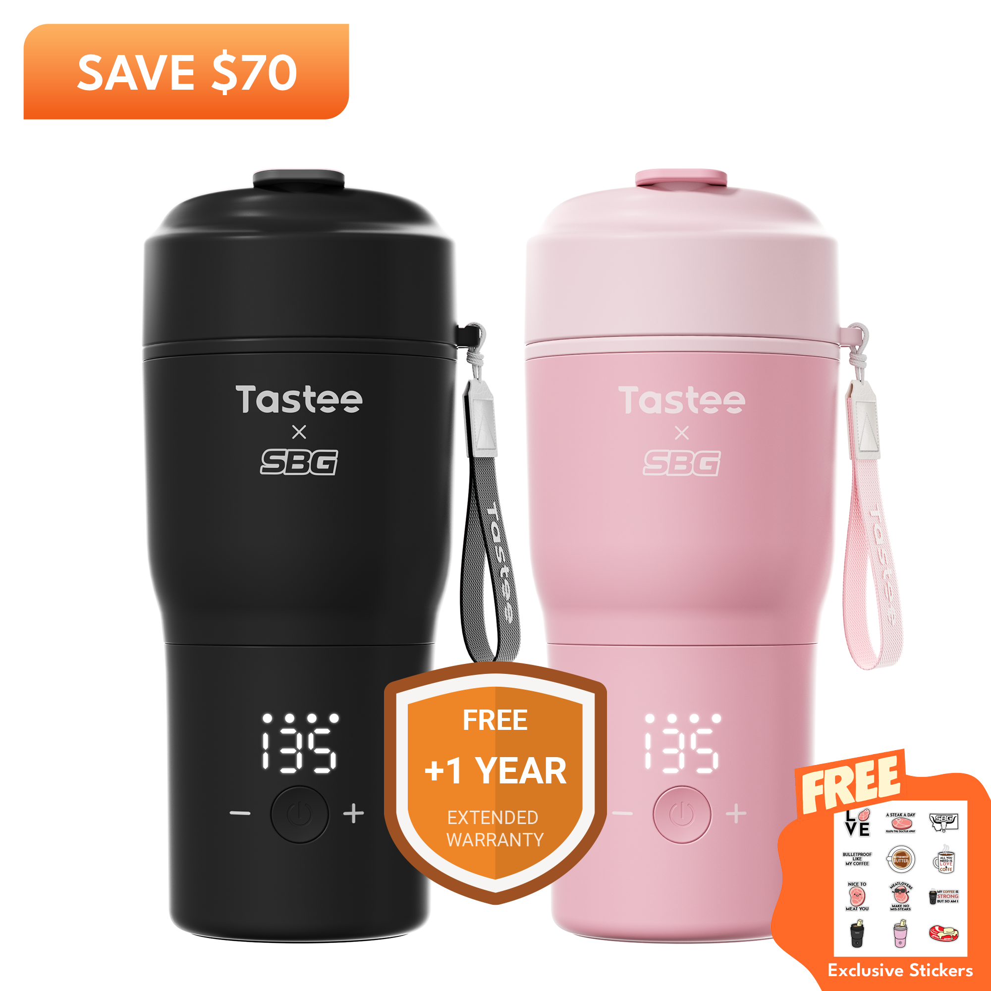 Tastee Travel Coffee Mugs Combo (SBG Edition)