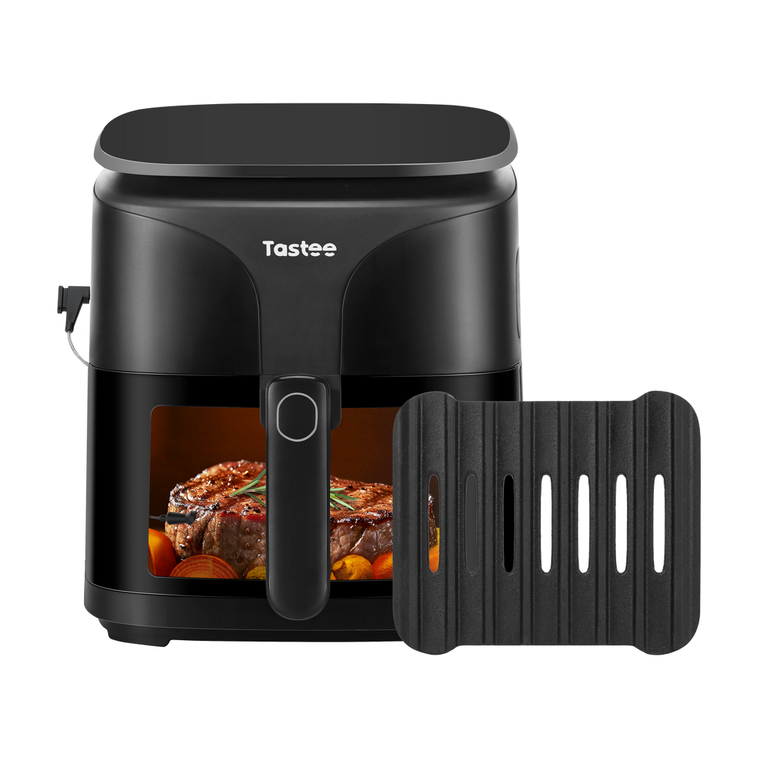 Tastee Sensor Magic Smart Air Fryer (Ceramic Coated Basket)+Cast Iron Grill Pan