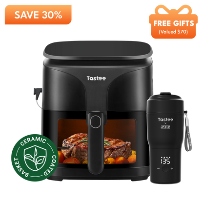 Tastee Sensor Magic Smart Air Fryer (Ceramic Coated) + Travel Coffee Mug (SBG Edition)