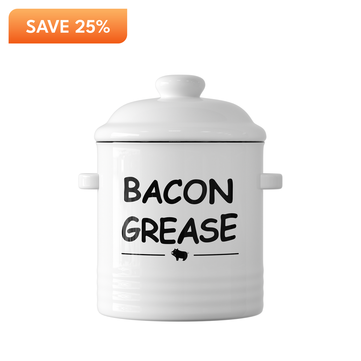 Tastee Ceramic Bacon Grease Container