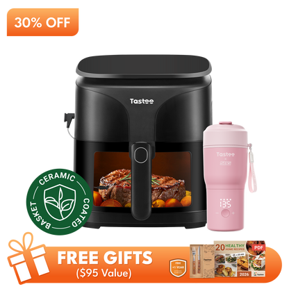 Tastee Sensor Magic Smart Air Fryer (Ceramic Coated) + Travel Coffee Mug (SBG Edition)