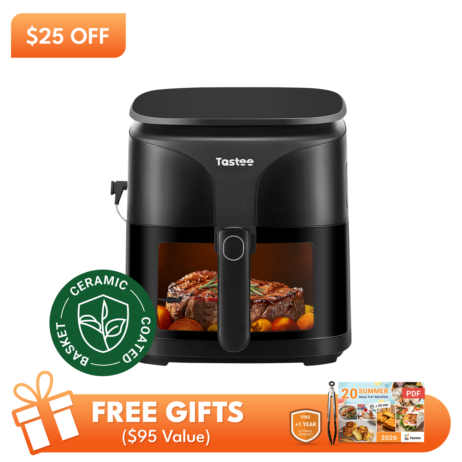 Tastee Sensor Magic Smart Air Fryer (Ceramic Coated)