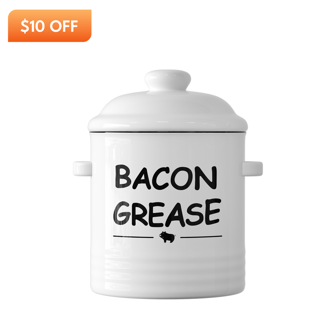 Tastee Ceramic Bacon Grease Container