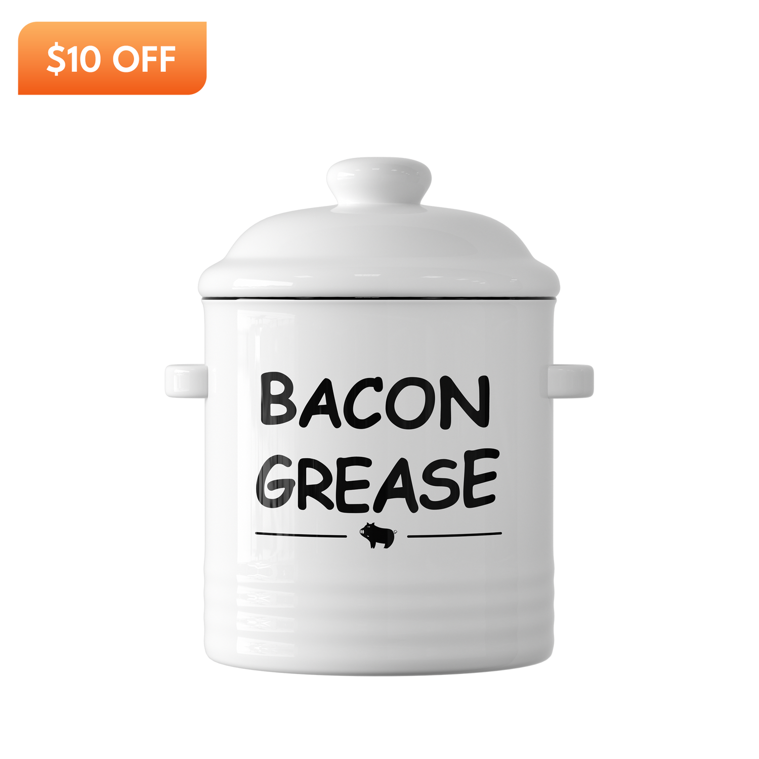 Tastee Ceramic Bacon Grease Container