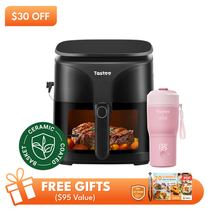 Tastee Sensor Magic Smart Air Fryer (Ceramic Coated Basket) + Travel Coffee Mug (Tastee x SBG)