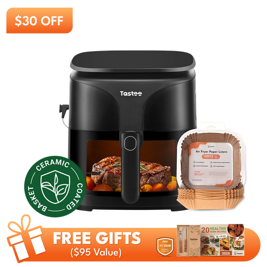 Tastee Sensor Magic Smart Air Fryer (Ceramic Coated Basket)+Paper Liners