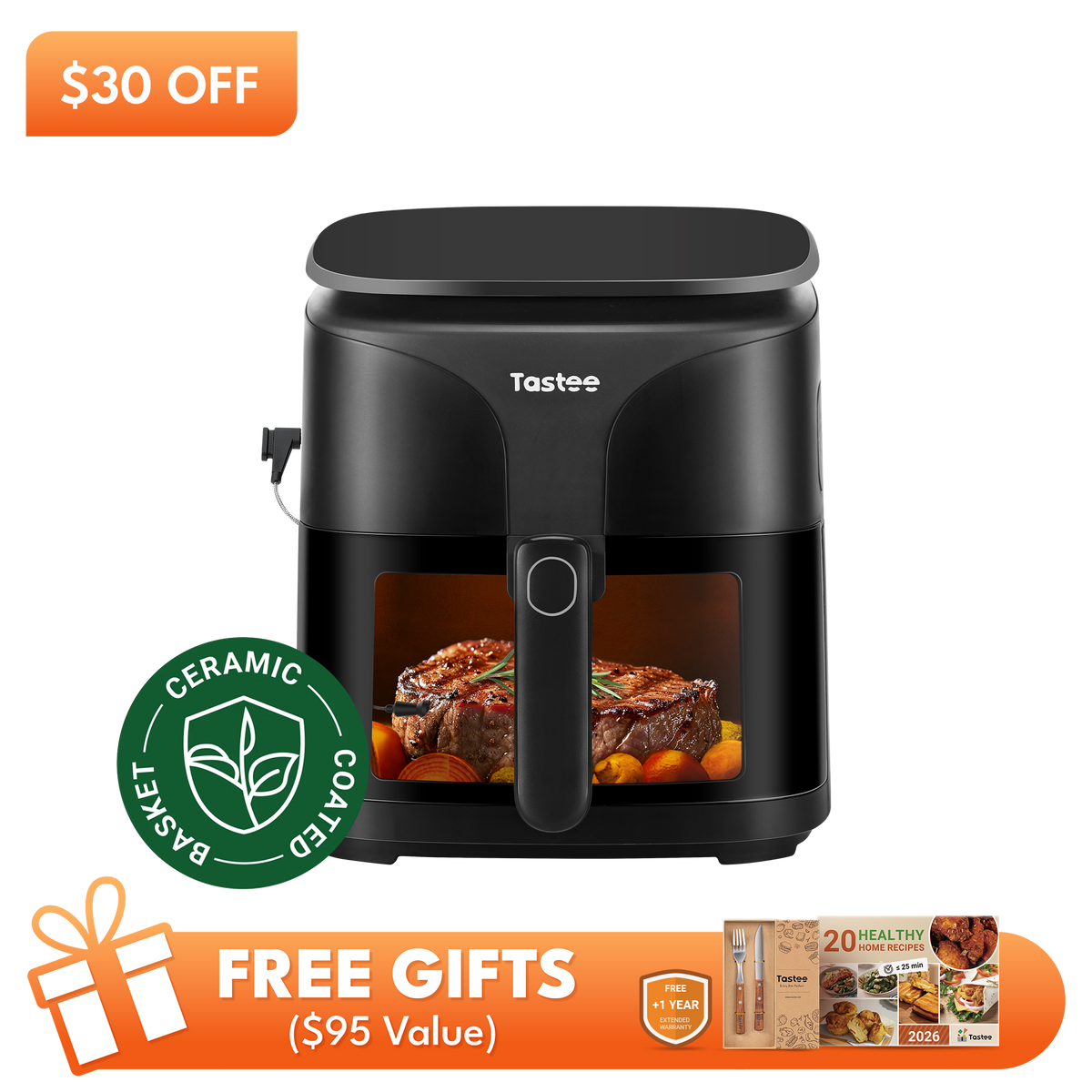 Tastee Sensor Magic Smart Air Fryer (Ceramic Coated Basket)