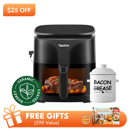 Tastee Sensor Magic Smart Air Fryer (Ceramic Coated)+Ceramic Bacon Grease Container