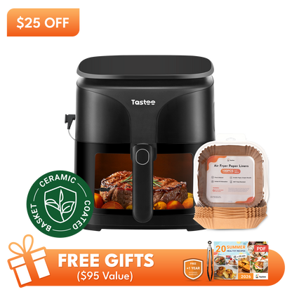 Tastee Sensor Magic Smart Air Fryer (Ceramic Coated)+Paper Liners