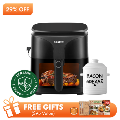 Tastee Sensor Magic Smart Air Fryer (Ceramic Coated)+Ceramic Bacon Grease Container
