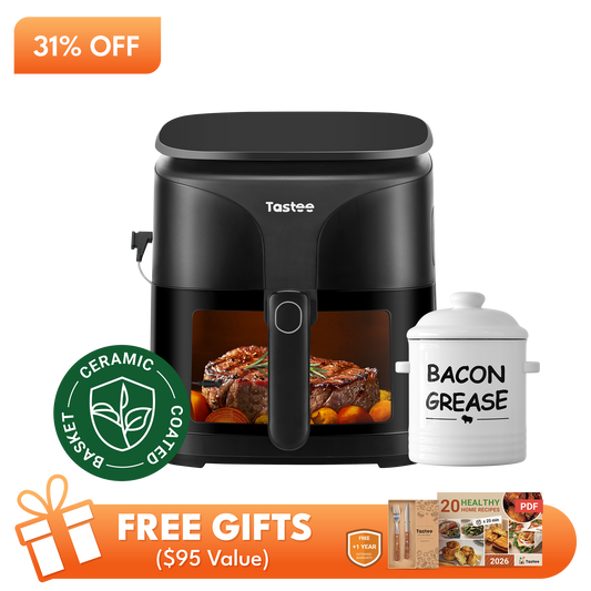 Tastee Sensor Magic Smart Air Fryer (Ceramic Coated Basket) +Ceramic Bacon Grease Container